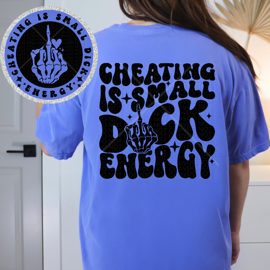 "Cheating is" front & back DTF Transfer