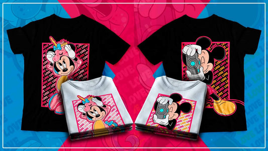 Couples Mickey & Minnie DTF Transfer