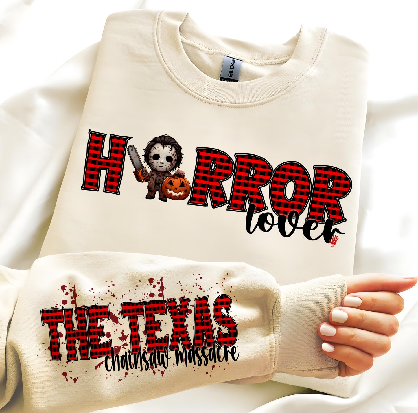 DTF Print - Texas chainsaw DTF transfer with matching sleeve